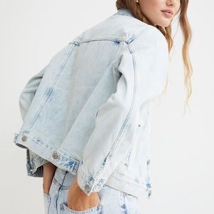 hm light acid wash denim jacket